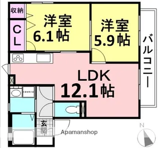 MOMMY BELL【2階】の間取り