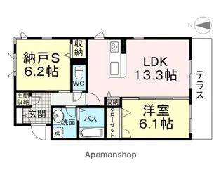 シャーメゾン東園田【1階】の間取り