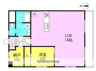 アムール東和【401号室】の間取り