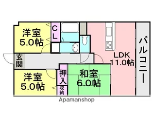 アルカディアコート【3階】の間取り