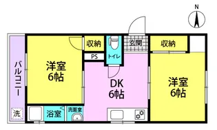 緑光パールハイツ【205号室】の間取り