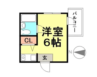 メゾンフォンタル【3B号室】の間取り
