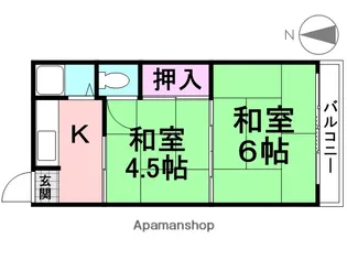 光マンション【405号室】の間取り