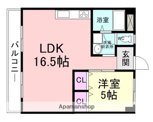 ハイツ八興【401号室】の間取り