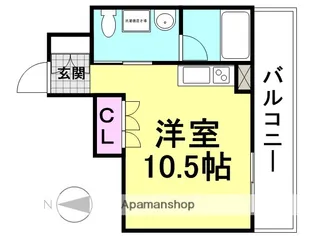 ベルファース尼崎【507号室】の間取り