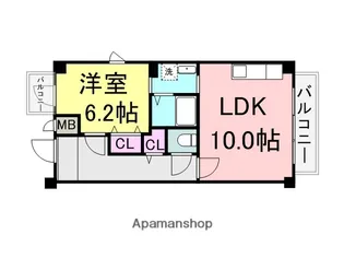 アウローラ武庫之荘【3階】の間取り