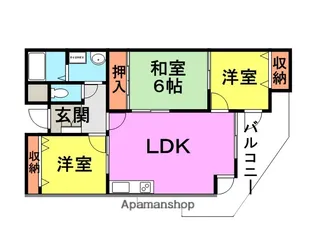 イーリス武庫之荘【3階】の間取り