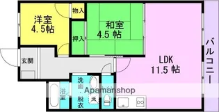 フォレスト武庫之荘1【106号室】の間取り