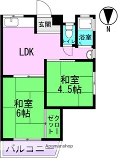 コーポ白峰【3階】の間取り
