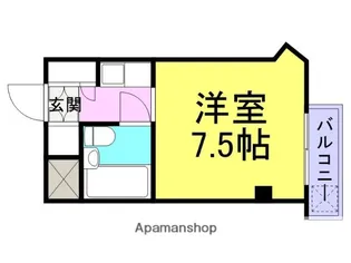 キューブ南武庫之荘3【107号室】の間取り
