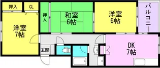 ジークレフ大庄3号棟【504号室】の間取り