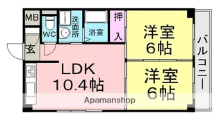 ピュアティ武庫之荘3【401号室】の間取り