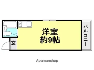 コーポU【301号室】の間取り