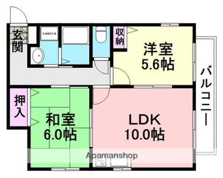 メゾン北野【201号室】の間取り