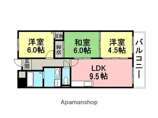 パティオベル【301号室】の間取り