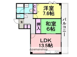 ソレイユ武庫【4階】の間取り