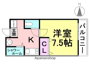 寺町ハウス【301号室】の間取り