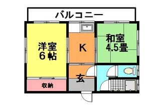 阪本ハイツ【201号室】の間取り