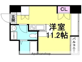 シャンブルクイセ【7階】の間取り