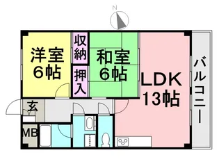 ソシア武庫川【302号室】の間取り