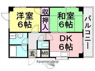 グレースメモリー立花【4階】の間取り
