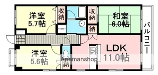 グランペール【4階】の間取り