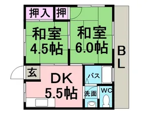永田マンション【2階】の間取り