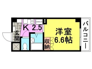 ブルーメ武庫之荘【3階】の間取り