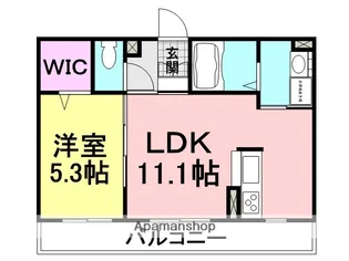 ベラカーサ1【102号室】の間取り