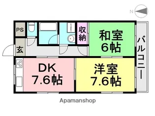 RESIDENCE塚口【401号室】の間取り