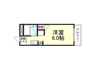 1Kの間取り画像