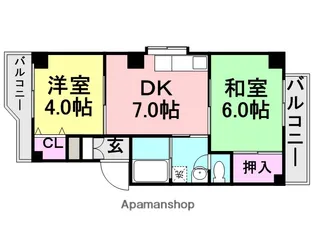 メゾンユニ【308号室】の間取り