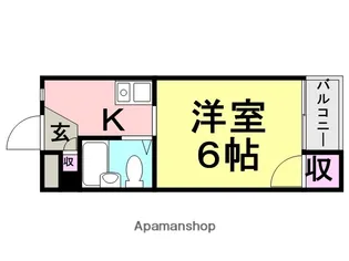 ジョイ立花【105号室】の間取り
