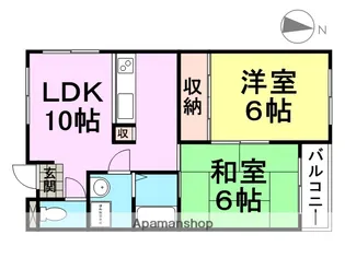 プティメゾン宮本【201号室】の間取り