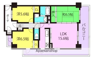 コスモ武庫川公園【801号室】の間取り