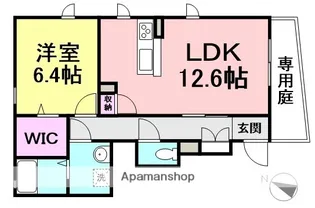 WEST SIDE【B102号室】の間取り