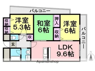ブルーム【301号室】の間取り