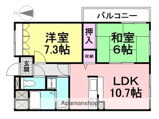BLANC南塚口【202号室】の間取り