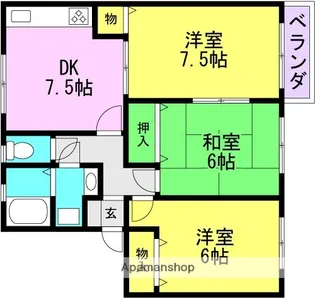 カーサルミナス2【202号室】の間取り