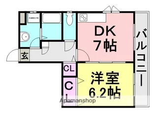サウスコート【101号室】の間取り