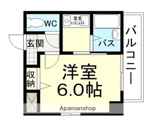 ナッツダムスタジオーネ塚口【203号室】の間取り