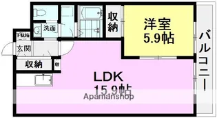 エトワール21【105号室】の間取り