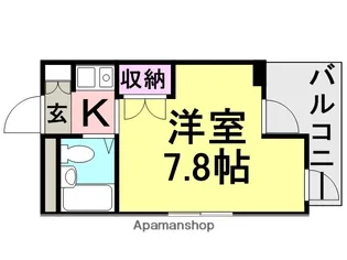 ジョイフル北武庫之荘【104号室】の間取り