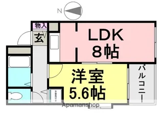 オーキッド武庫川【4階】の間取り
