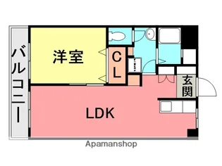 浜田パークハイツ【208号室】の間取り