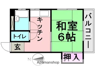 東豊ハイツ南七松【401号室】の間取り