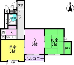 パラツィーナ立花【2階】の間取り