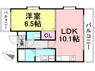ラディウス武庫之荘【3階】の間取り