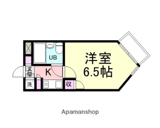 キューブ武庫川7【208号室】の間取り