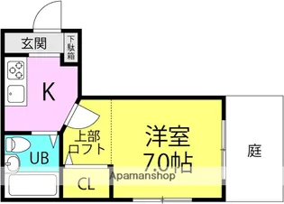 サンパレス21南武庫之荘【1階】の間取り